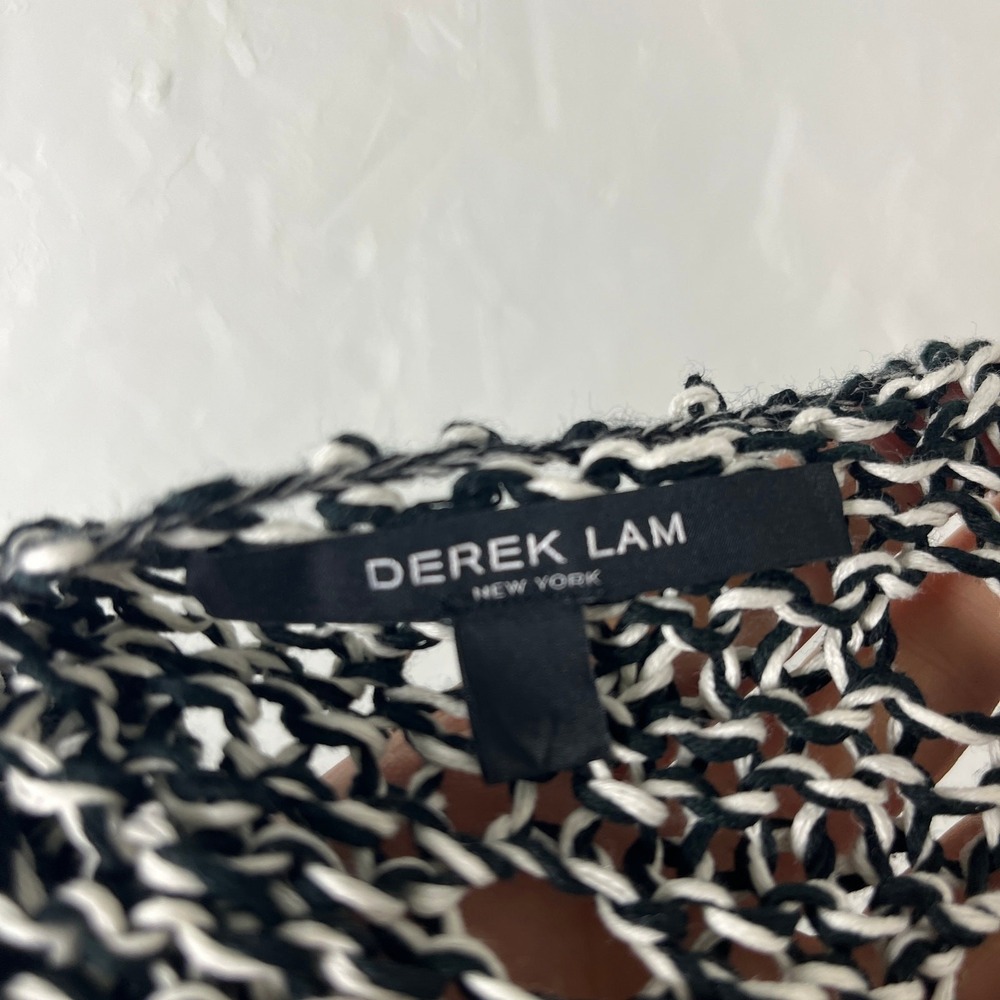 Derek Lam Women's Dress L Cotton Stretch Career Sleeveless Knit TV neck M3-10 - Picture 6 of 7